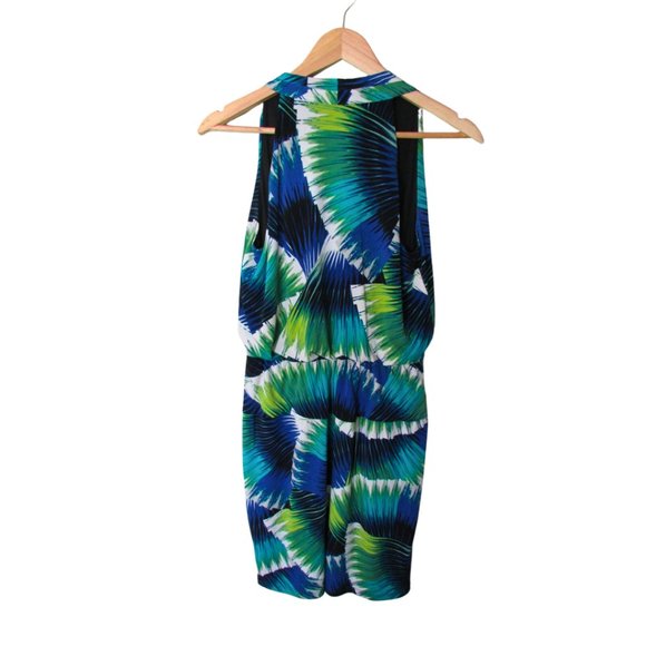Maggie London Multi Color Wrap Top Summer Dress - Picture 2 of 4